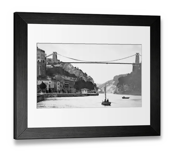 Framed Print : Clifton Suspension Bridge, Bristol, early 1900s Framed Print : Clifton Suspension Bridge, Bristol, early 1900s