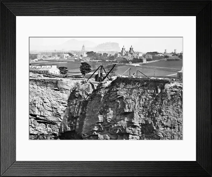 Framed Print : Craigleith Quarry, Scotland, Victorian period Framed Print : Craigleith Quarry, Scotland, Victorian period