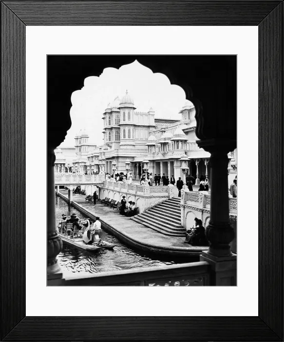 Framed Print : The Lake, The Franco-British Exhibition at White Framed Print : The Lake, The Franco-British Exhibition at White
