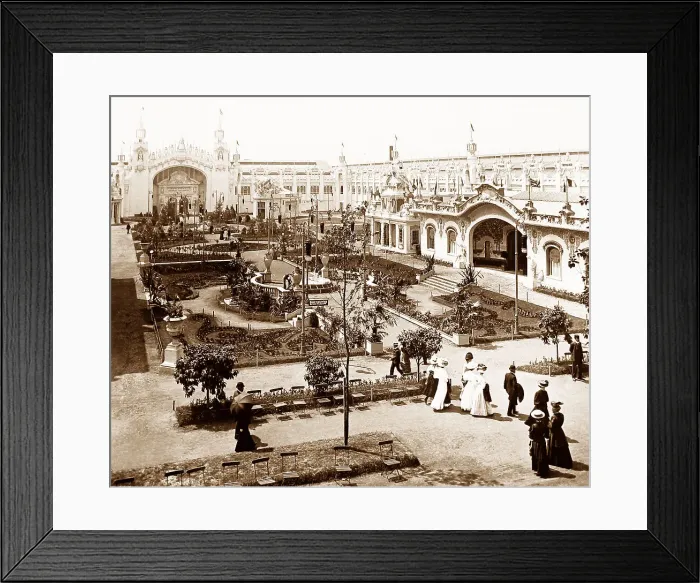 Framed Print : Palace of British Industries, Franco British White Framed Print : Palace of British Industries, Franco British White