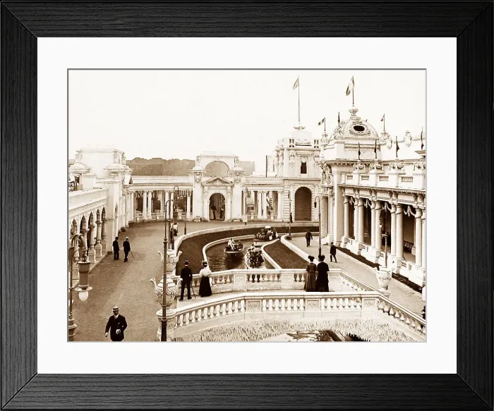 Framed Print : The canal, Franco British White City Exhibition Framed Print : The canal, Franco British White City Exhibition