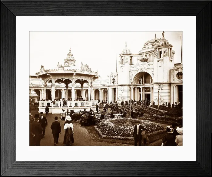 Framed Print : Palace of Decorative Art, Franco British White Framed Print : Palace of Decorative Art, Franco British White