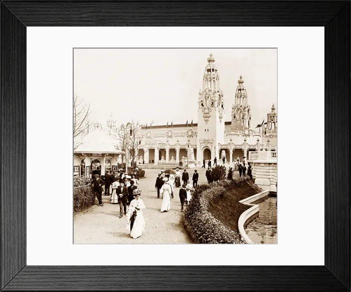 Framed Print : Palace of Womens Work, Franco British White City Framed Print : Palace of Womens Work, Franco British White City
