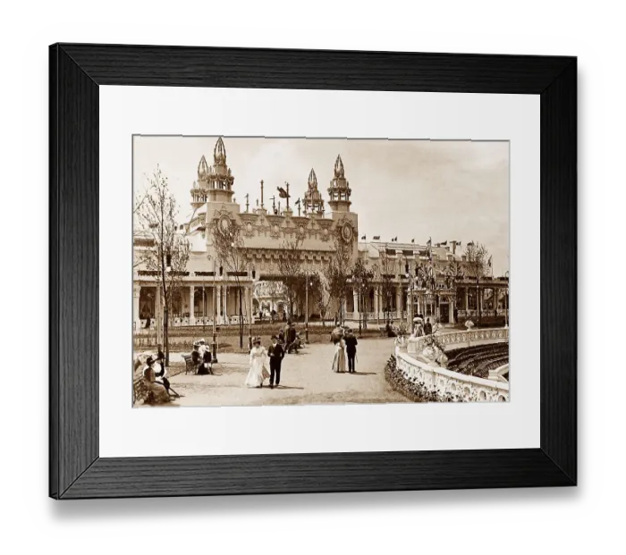 Framed Print : Franco British Pavilion, Franco British White Framed Print : Franco British Pavilion, Franco British White