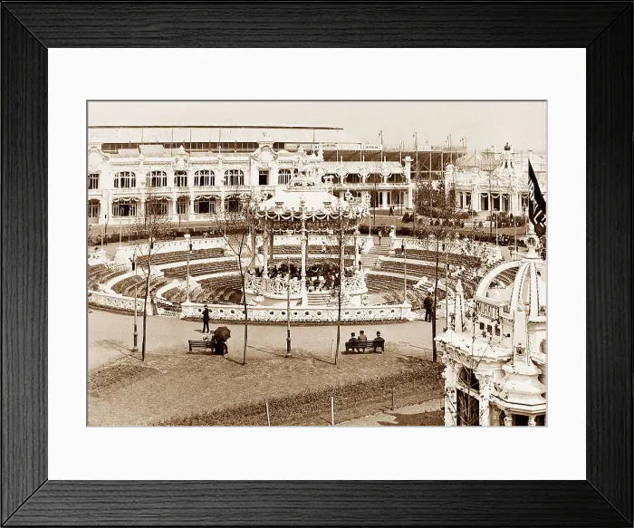 Framed Print : Sunken Bandstand, Franco British White City Exhibition Framed Print : Sunken Bandstand, Franco British White City Exhibition