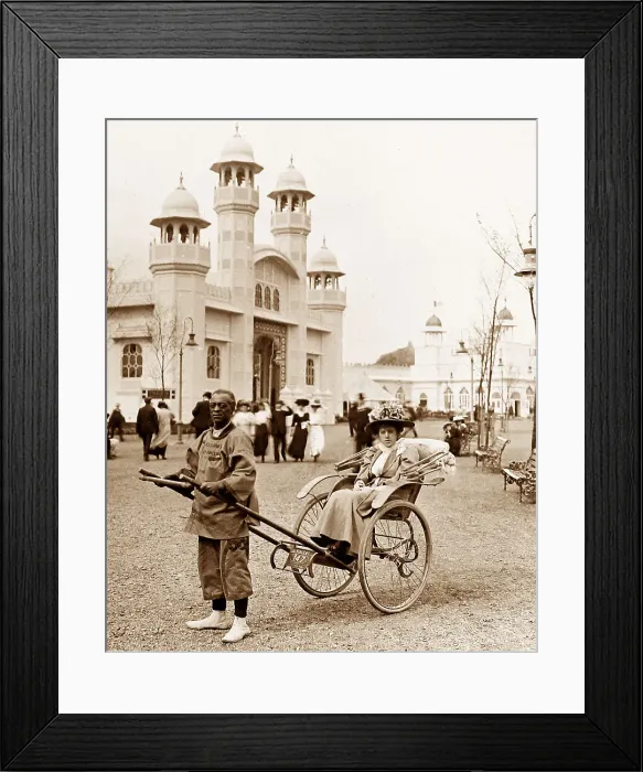 Framed Print : Rickshaw, Franco British White City Exhibition Framed Print : Rickshaw, Franco British White City Exhibition