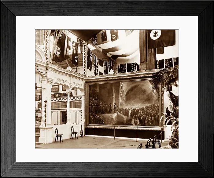 Framed Print : The Victoria Court, Franco British White City Framed Print : The Victoria Court, Franco British White City