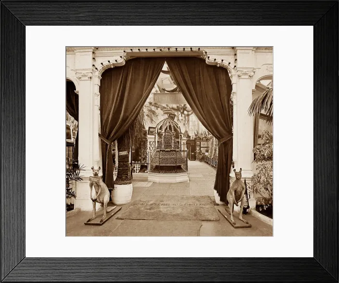 Framed Print : Western Australia Court, Franco British White Framed Print : Western Australia Court, Franco British White
