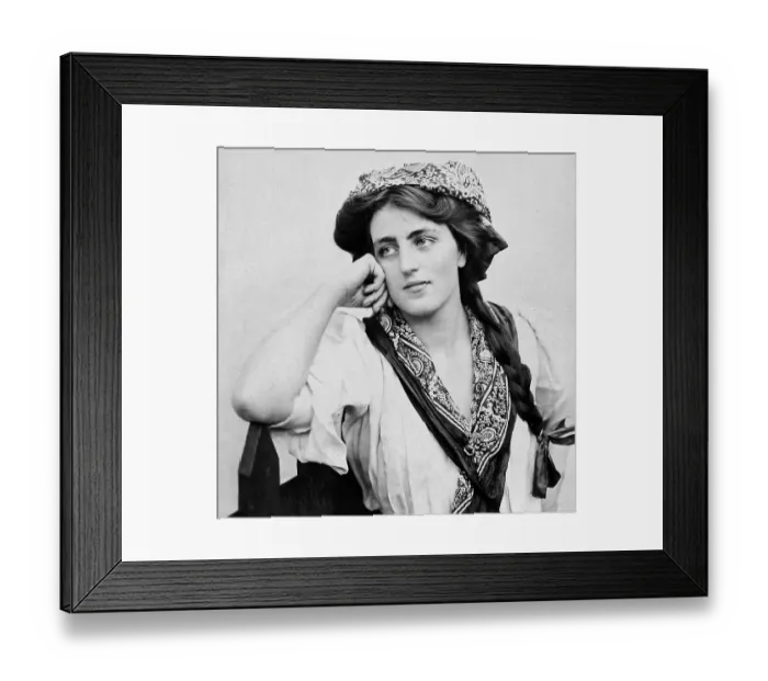 Framed Print : Daughter of Erin, The Irish Village, The Franco-British Framed Print : Daughter of Erin, The Irish Village, The Franco-British