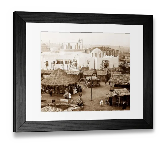 Framed Print : Senagalese village, Franco British White City Framed Print : Senagalese village, Franco British White City