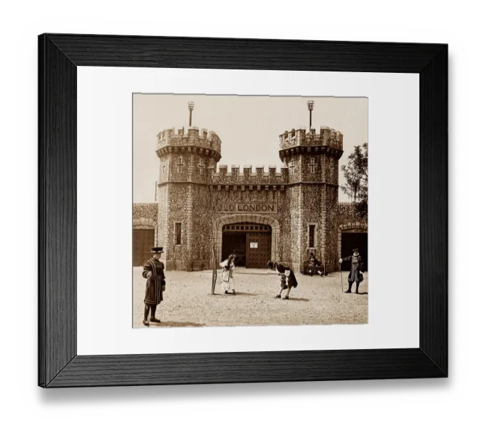 Framed Print : Entrance to Old London, Franco British White City Framed Print : Entrance to Old London, Franco British White City