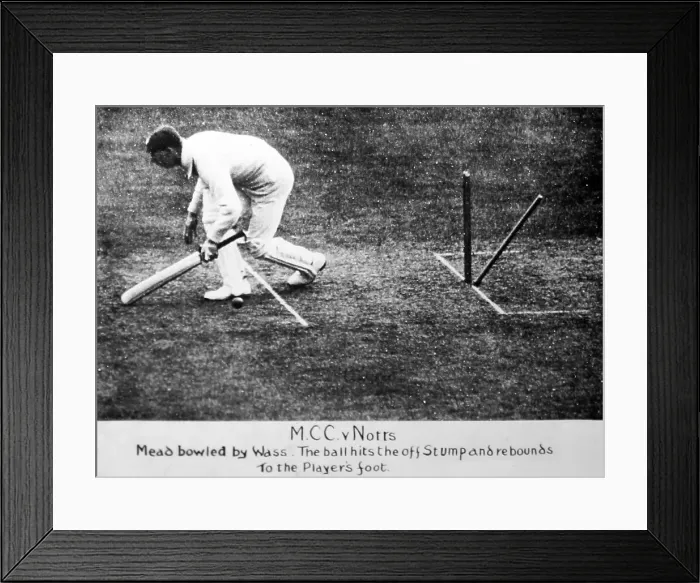 Framed Print : Cricket, MCC v Notts, early 1900s Framed Print : Cricket, MCC v Notts, early 1900s