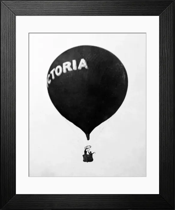 Framed Print : Early hot air balloon, Victoria Framed Print : Early hot air balloon, Victoria
