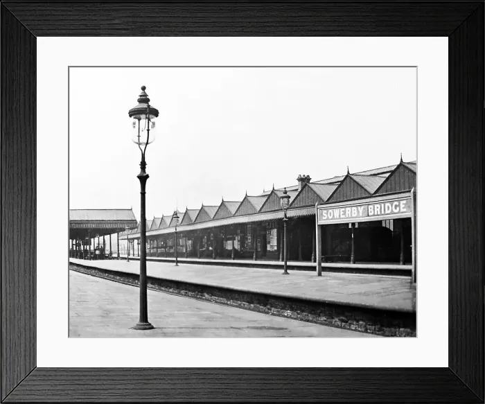 Framed Print : Sowerby Bridge Railway Station, early 1900s