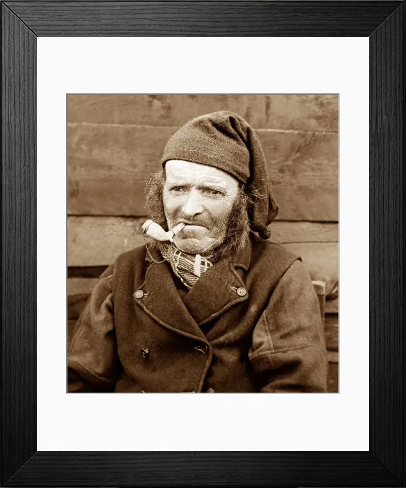 Framed Print : Portrait of a fisherman, Victorian period Framed Print : Portrait of a fisherman, Victorian period
