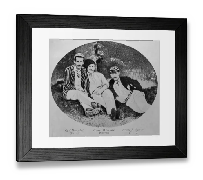 Framed Print : The Three men in a boat, Victorian period Framed Print : The Three men in a boat, Victorian period