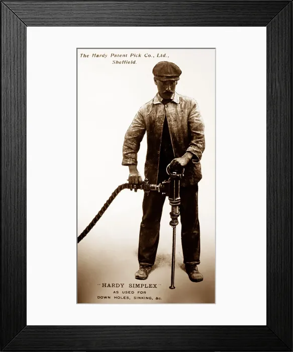 Framed Print : The Hardy Simplex road drill, Hardy Patent Pick Framed Print : The Hardy Simplex road drill, Hardy Patent Pick