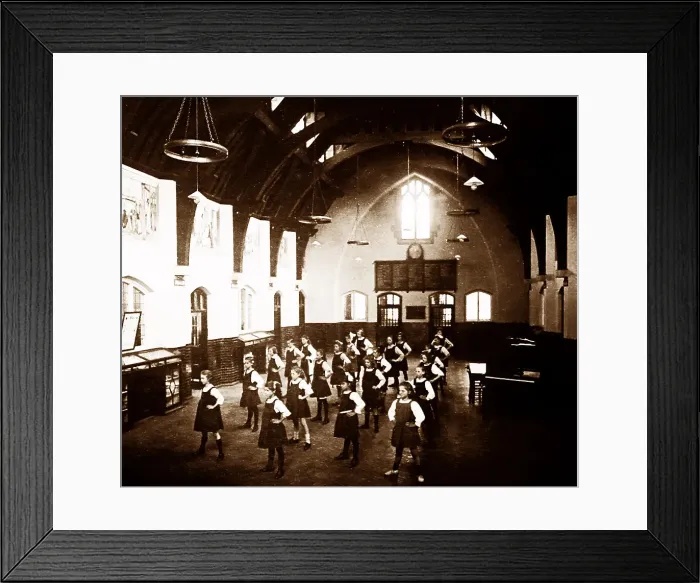Framed Print : Keep fit class at Bournville Village in the 1920s Framed Print : Keep fit class at Bournville Village in the 1920s