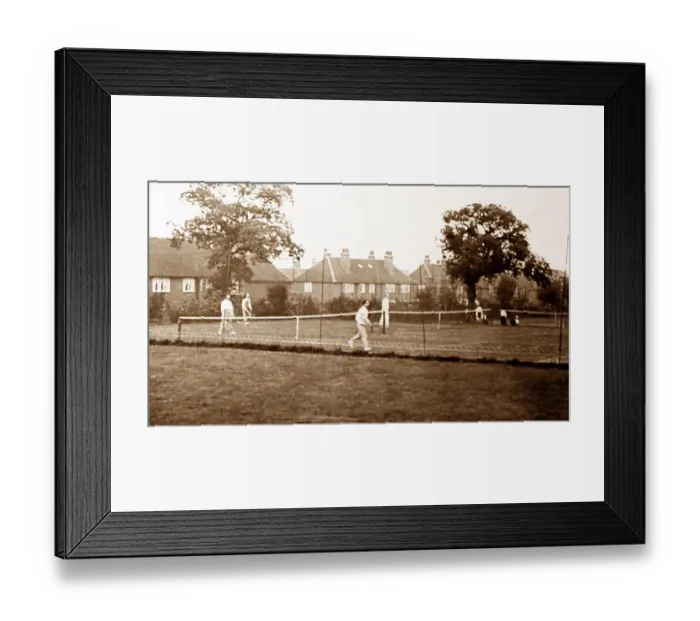 Framed Print : Tennis courts, Bournville Village in the 1920s Framed Print : Tennis courts, Bournville Village in the 1920s