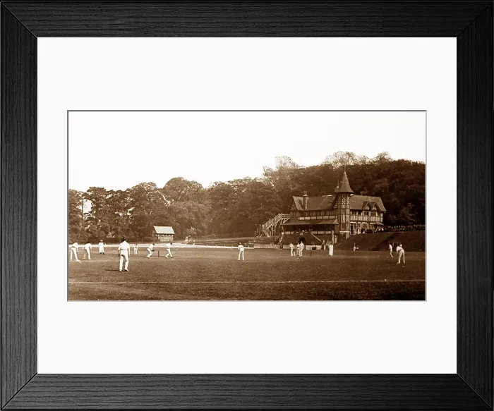 Framed Print : Cricket match, Bournville Village in the 1920s Framed Print : Cricket match, Bournville Village in the 1920s