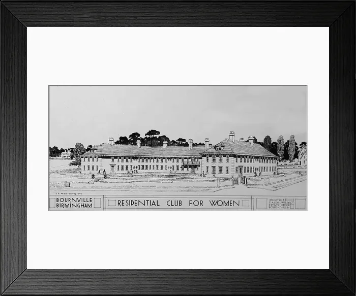 Framed Print : Illustration of Club for Women, Bournville village Framed Print : Illustration of Club for Women, Bournville village