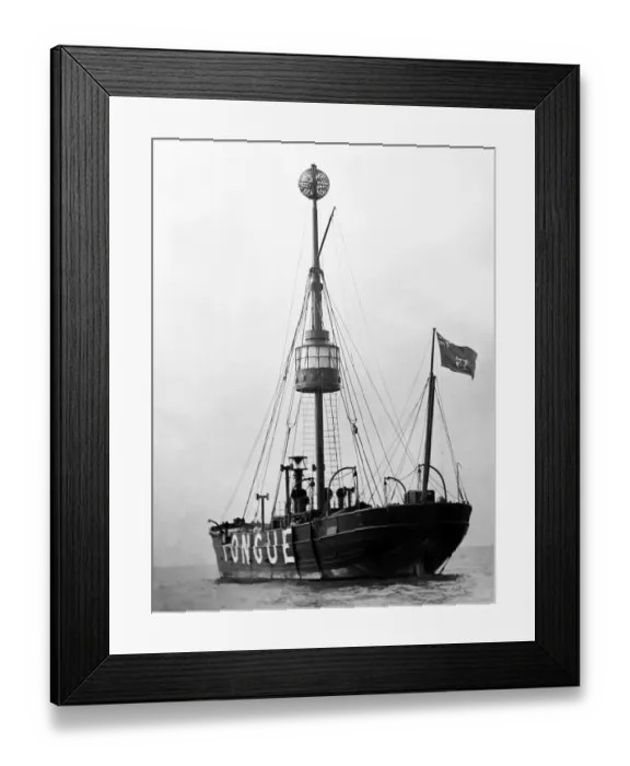 Framed Print : The Tongue Lightship, Thames Estuary, early 1900s Framed Print : The Tongue Lightship, Thames Estuary, early 1900s