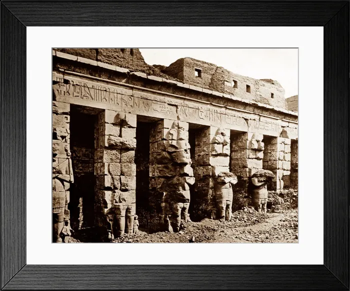 Framed Print : Temple Medinet Habu, Egypt, Victorian period Framed Print : Temple Medinet Habu, Egypt, Victorian period