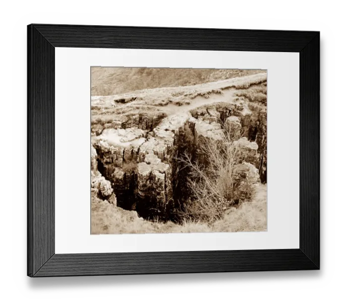 Framed Print : Buttertubs pothole near Hawes in the 1930s Framed Print : Buttertubs pothole near Hawes in the 1930s
