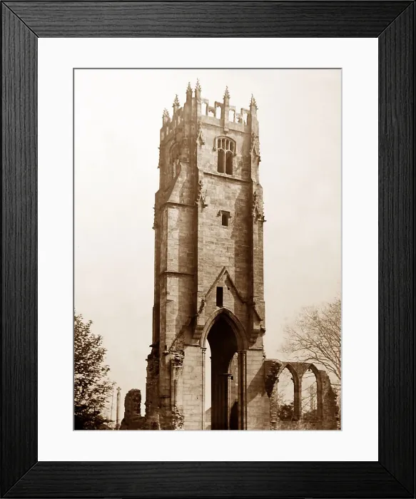 Framed Print : Grey Friars Tower, Richmond in the 1930s Framed Print : Grey Friars Tower, Richmond in the 1930s