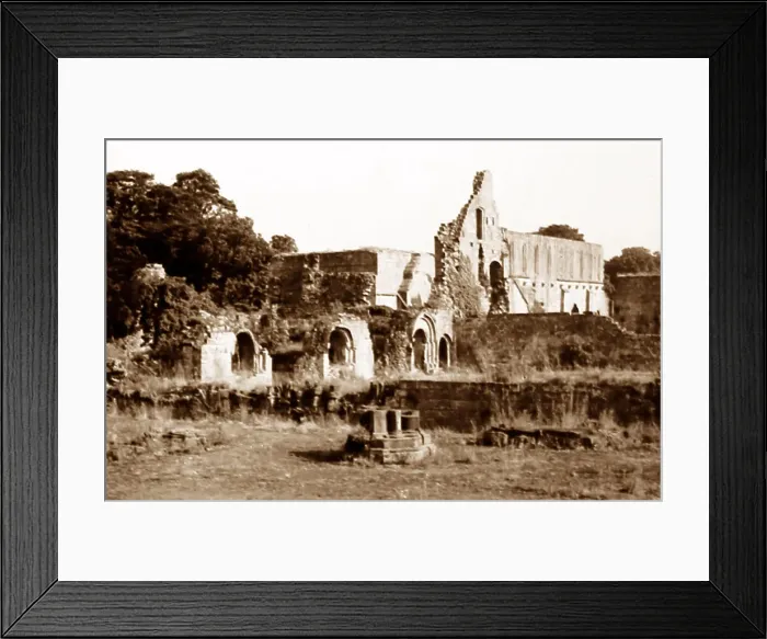 Framed Print : Jervaulx Abbey in the 1930s