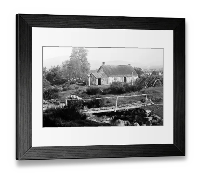 Framed Print : A cottage near Aboyne, Scotland, Victorian period Framed Print : A cottage near Aboyne, Scotland, Victorian period