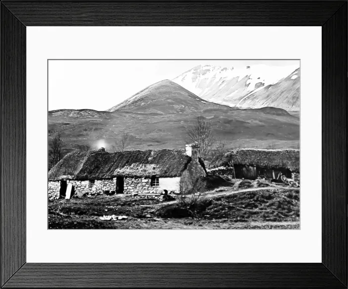 Framed Print : A cottage at Kinlochewe, Victorian period Framed Print : A cottage at Kinlochewe, Victorian period