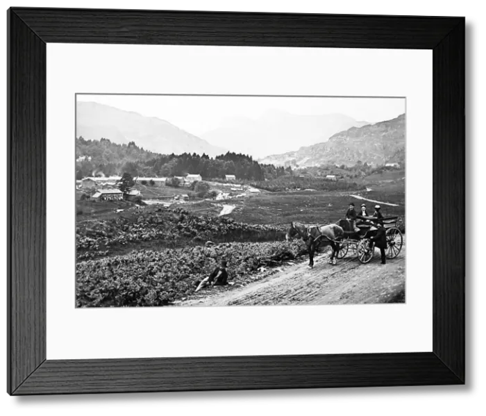 Framed Print : Elterwater Village, Lake District, Victorian period Framed Print : Elterwater Village, Lake District, Victorian period