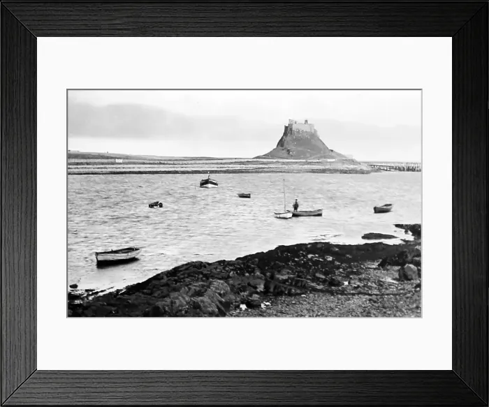Framed Print : Lindisfarne, Victorian period Framed Print : Lindisfarne, Victorian period