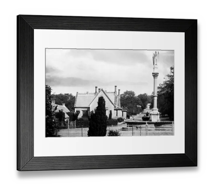 Framed Print : Ford village near Berwick on Tweed, Victorian period Framed Print : Ford village near Berwick on Tweed, Victorian period