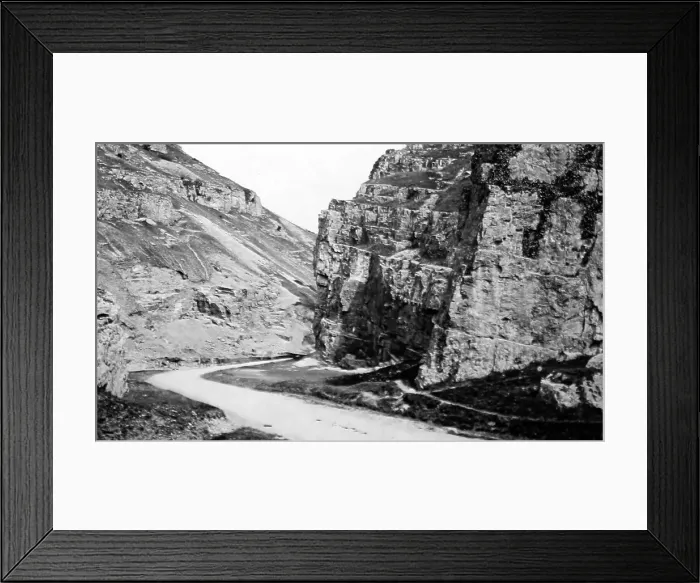 Framed Print : Cheddar Gorge, Victorian period Framed Print : Cheddar Gorge, Victorian period