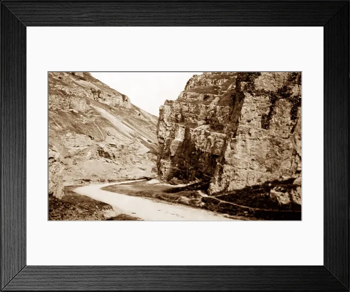 Framed Print : Cheddar Gorge, Victorian period Framed Print : Cheddar Gorge, Victorian period