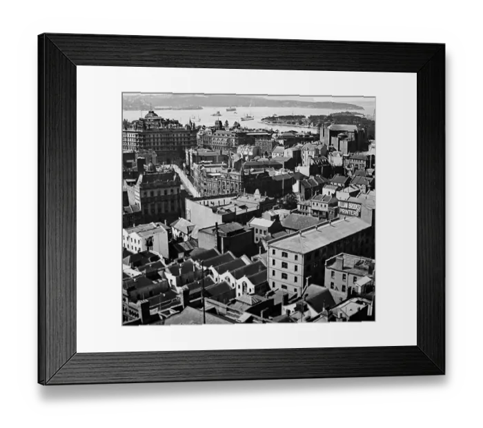 Framed Print : Rooftop panorama, Sydney, Australia, early 1900s Framed Print : Rooftop panorama, Sydney, Australia, early 1900s