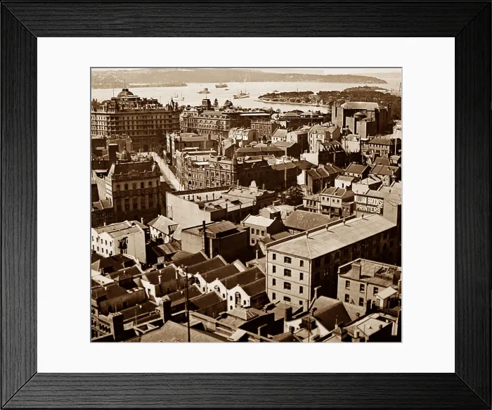 Framed Print : Panorama of Sydney, Australia, early 1900s Framed Print : Panorama of Sydney, Australia, early 1900s