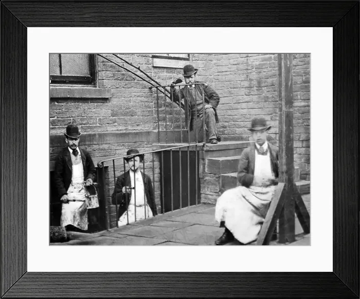 Framed Print : Painters and decorators, Victorian period Framed Print : Painters and decorators, Victorian period