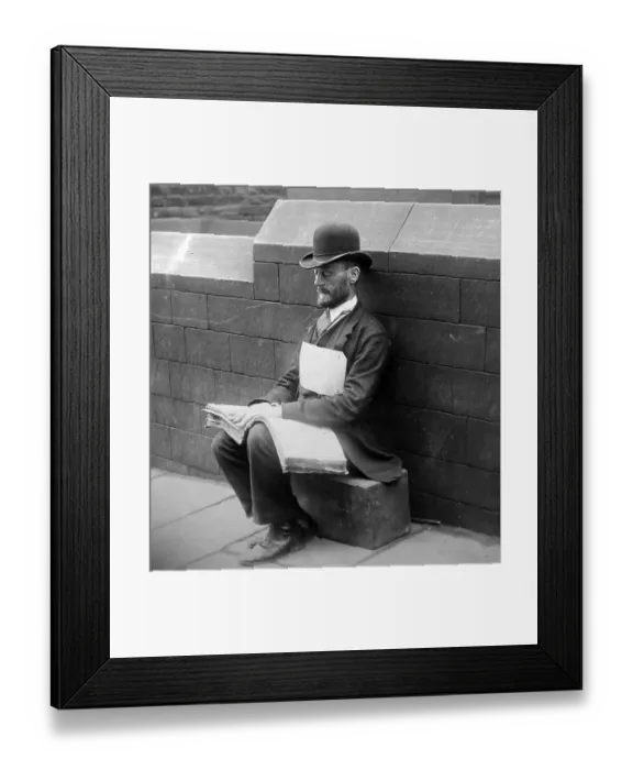 Framed Print : Blind bible reader Framed Print : Blind bible reader