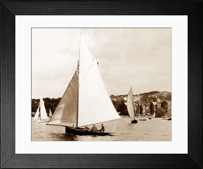 Framed Print : Sailing on Lake Windermere, Bowness Framed Print : Sailing on Lake Windermere, Bowness