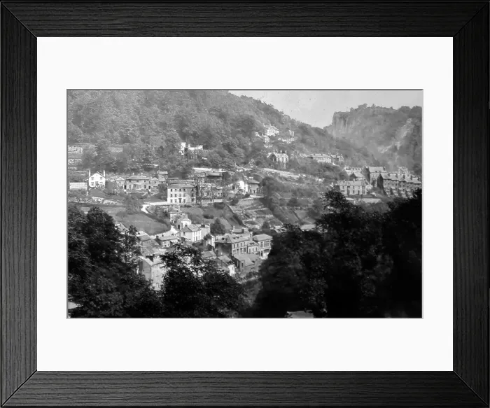 Framed Print : Panorama of Matlock Bath, Victorian period Framed Print : Panorama of Matlock Bath, Victorian period