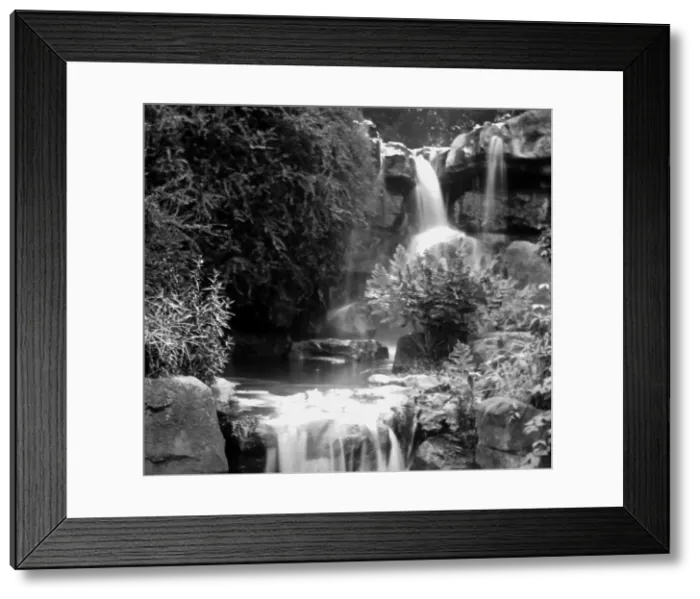 Framed Print : The Cascade, Battersea Park, London, Victorian period Framed Print : The Cascade, Battersea Park, London, Victorian period