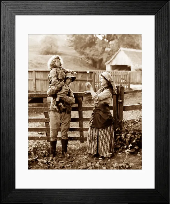Framed Print : Rural life family, Victorian period Framed Print : Rural life family, Victorian period
