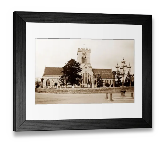 Framed Print : Ringwood Church, early 1900s Framed Print : Ringwood Church, early 1900s
