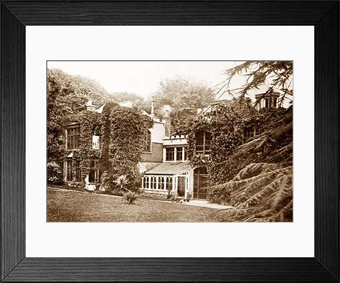 Framed Print : Farringford, Isle of Wight, Victorian period Framed Print : Farringford, Isle of Wight, Victorian period