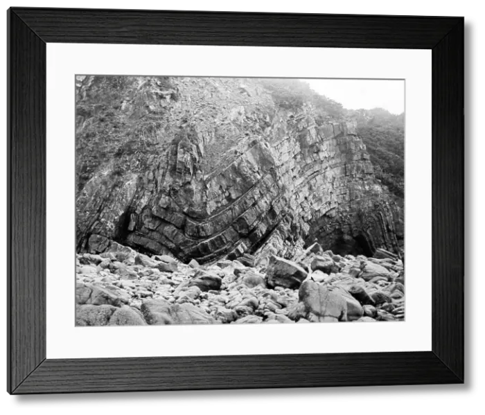 Framed Print : Rock formation, Clovelly Framed Print : Rock formation, Clovelly