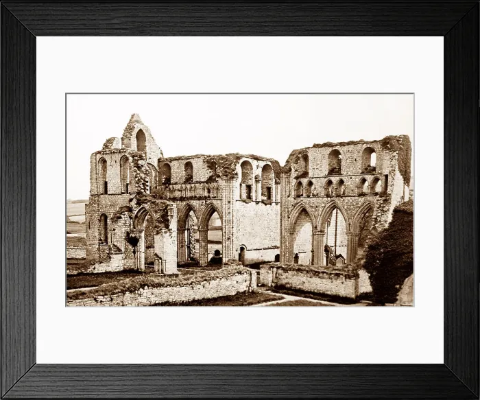 Framed Print : Dundrennan Abbey, Victorian period Framed Print : Dundrennan Abbey, Victorian period