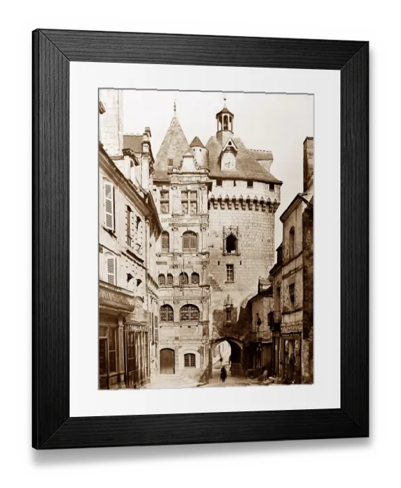 Framed Print : Hotel de Ville, Loches, France, Victorian period Framed Print : Hotel de Ville, Loches, France, Victorian period